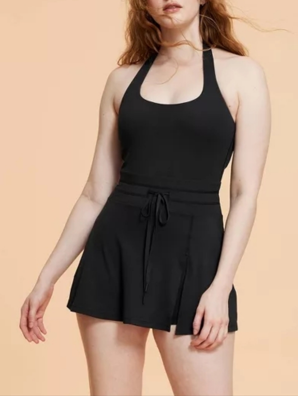 NWT - Blogilates Halter 'Game Set Match Dress' - Black